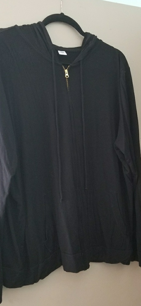 Black Lightweight Hooded Jacket